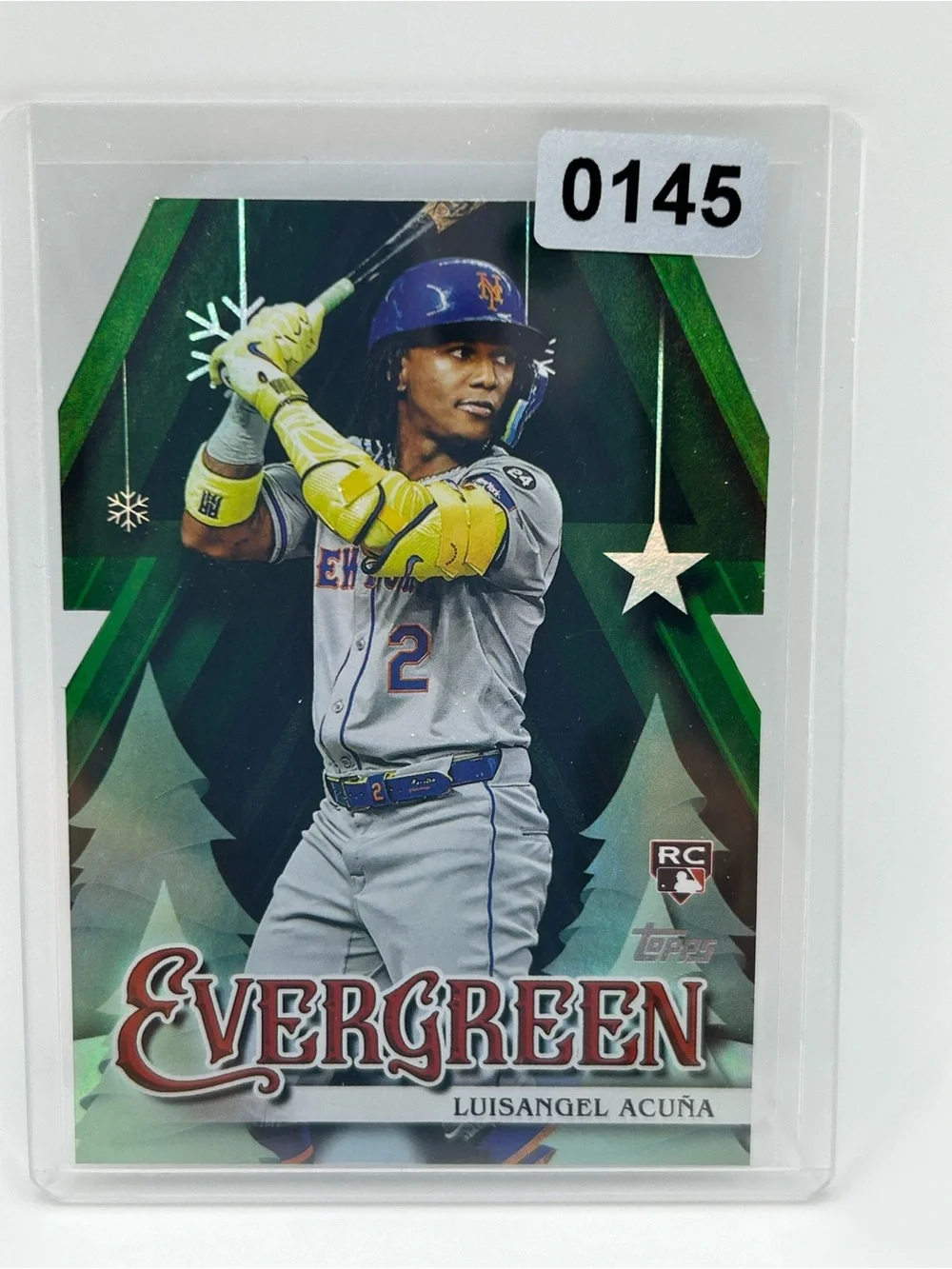 Luisangel Acuña Evergreen Rookie Holiday Baseball Card ⚾️ New York Mets